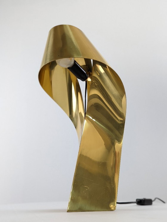 Image 1 of Limited Edition Sculptural Brass Lamp by Serge Mansau, 1970s