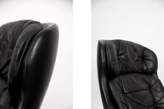 Image 1 of Vintage Mid-Century Scandinavian Modern Swivel Lounge Chair From Selig Imperial, 1970s