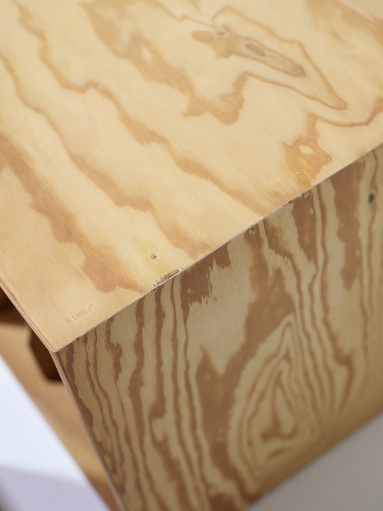 Image 1 of 2 meubles muraux pour disques vinyles, en pin, style vintage danois