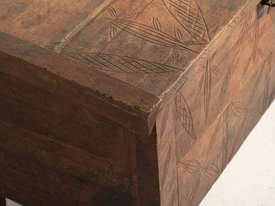 Antieke gesneden kist van grenenhout – Transsylvanië, circa 1900 – Opbergkast, Iron, Rustic (photo 19 of 40)