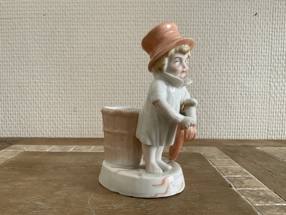 Image 1 of Lot de 2 pyrogènes de la fin du XIX ème siècle , porcelaine polychrome 