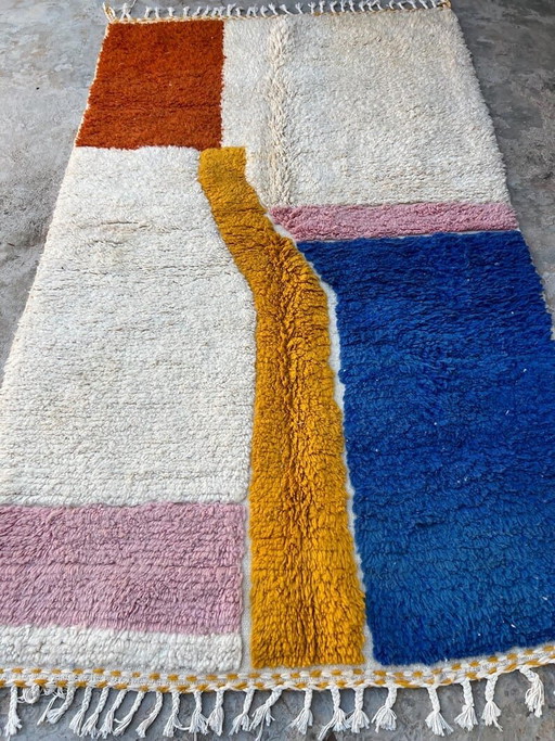 Tapis Beni Ouraine Tissé Main Artisanale Traditionnelle 150/260 Cm – Aime Té, vloerkleden en tapijten, Wool (photo 2 of 6)