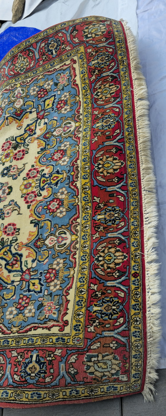 Image 1 of Alfombra Ghom/Qom de 216x142 cm, 1,2 millones de nudos/m², lana Kork con seda. Alfombra persa.