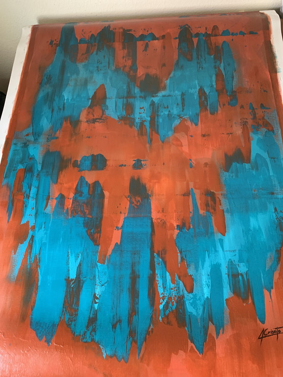 Image 1 of Dipinto originale Alessandro Criscito - "Inhabiting the Pause B" (2026) + Certificato di Autenticità