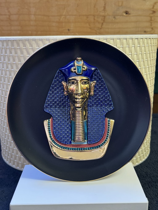 𓂀 “Egypt: Splendors of an Ancient World” | 3D collector plates in 22-karat gold | Osiris Porcelain | Mint condition