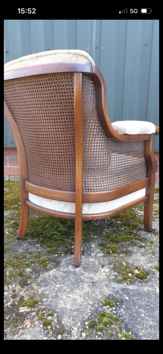 Image 1 of Klassieke eiken fauteuils met webbiing