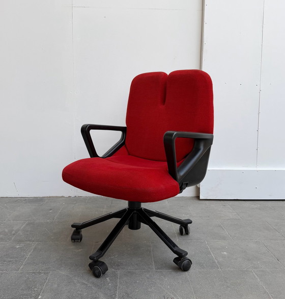 Tecno Armchair By Giorgetto Giugiaro Model P55, Italy, 1980s, Office chairs, Metal, Plastic, Black (photo 4 of 15)
