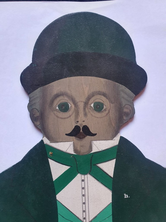 Image 1 of Large vintage jumping jacks (49cm) from 1974 – handmade – set of 2