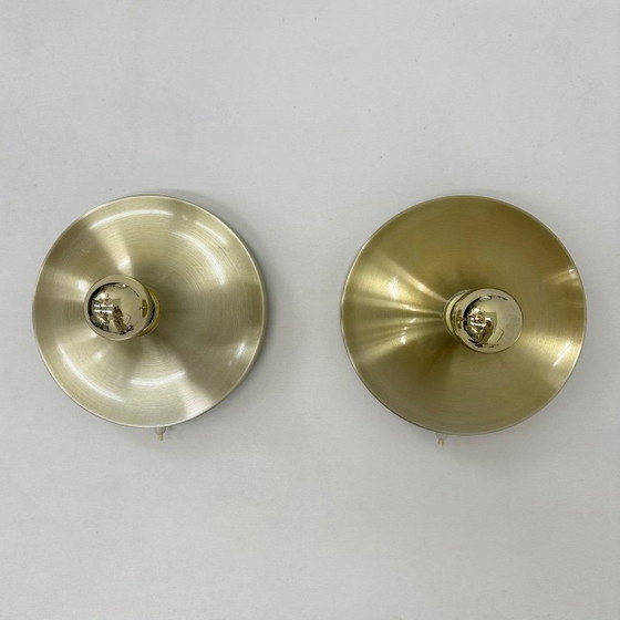 Image 1 of Lampada a disco honsel space age di design di metà secolo, anni '70, attribuita a Charlotte Perriand per les arcs