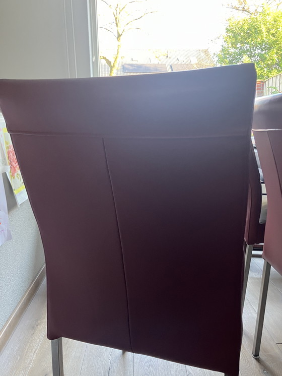 Image 1 of 8 bordeauxrote Ledersessel