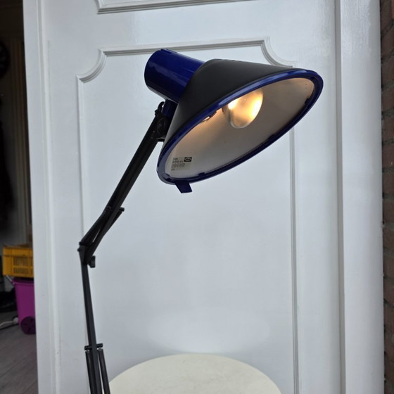 Image 1 of Lampe Architecte Ikea vintage, bleue et noire. Style Memphis, années 1980.