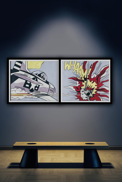 Roy Lichtenstein: Diptych "Whaam, I Pressed the Fire Control, 1963"