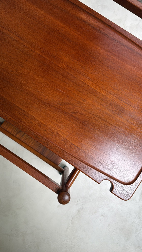 Image 1 of Vintage Deense trolley / serveerwagen ontworpen door Hans J. Wegner