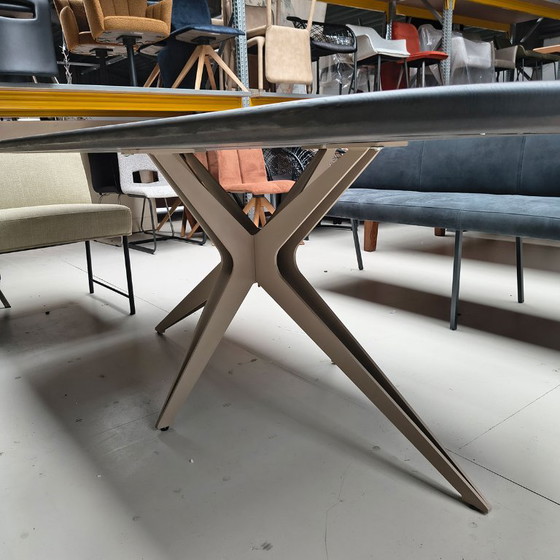 Nouveau Dining table (Leiden), Wood, Metal, Brown, Modern (photo 3 of 5)