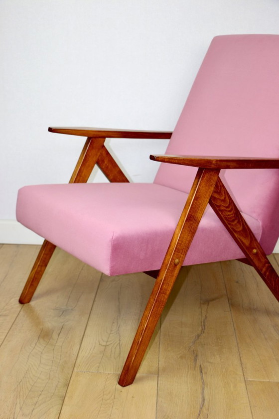 Image 1 of Vintage armchair B-310 VAR pink Jade structural 1970s