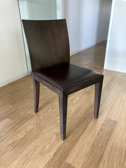 6x Arco Flex Dining Chair smoked oak / smoked oak