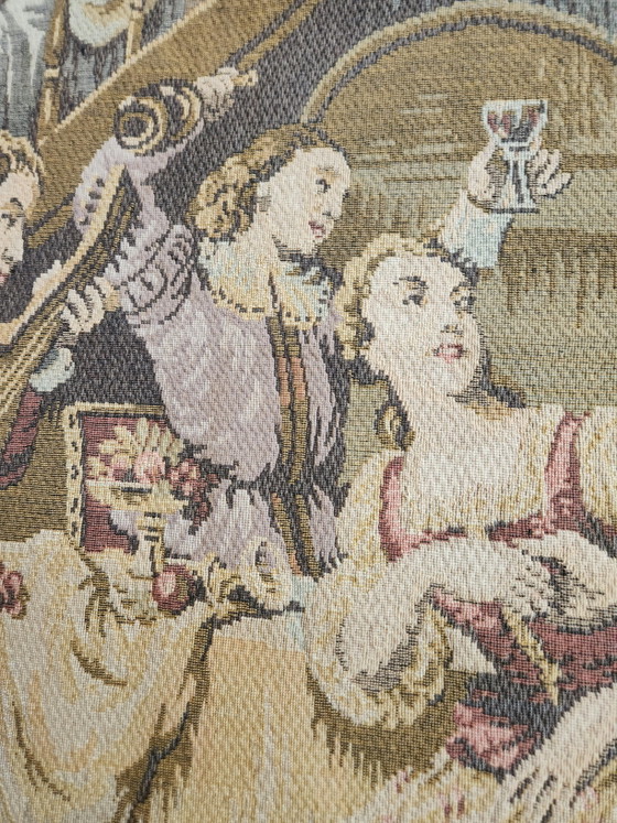 Französischer Gobelin Wandteppich "Jolly Men" Tavern/ Pub Scene "D'apres Rembrandt" Motiv Von Rembrandt In (photo 18 of 30)