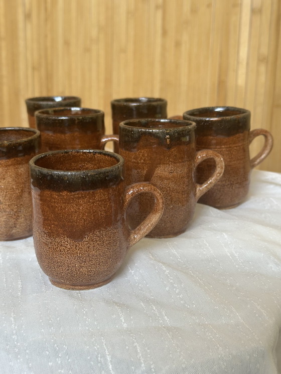 Image 1 of Set di 8 tazze da caffè in ceramica vintage di Carry Heesen