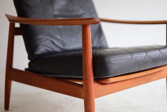 Fauteuil vintage FD164, Arne Vodder – France & Søn, Bois, Cuir (photo 6 of 11)