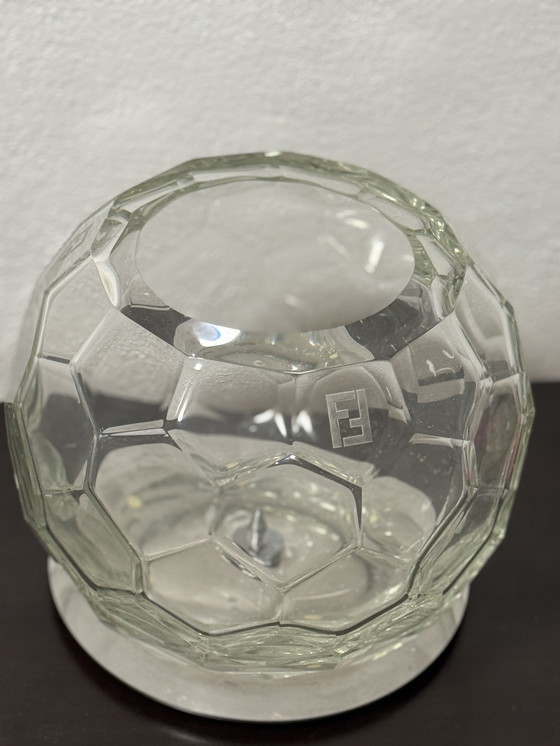 Image 1 of FENDI Casa Faceted Glass Vases – Set of Two (Large & Small)