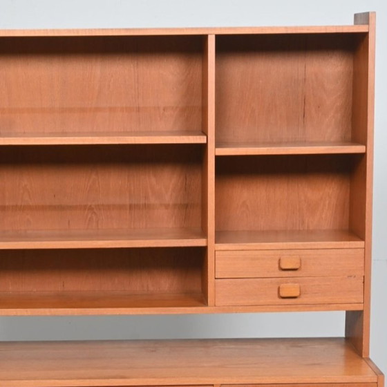 Image 1 of Vintage Scandinavische modulaire teakhouten boekenkast - jaren 60
