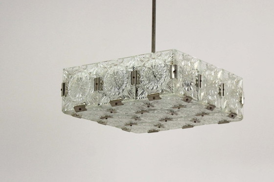 Image 1 of Vintage Sculptural Glass Pendant Lamp attributed to Kamenický Šenov, 1970s