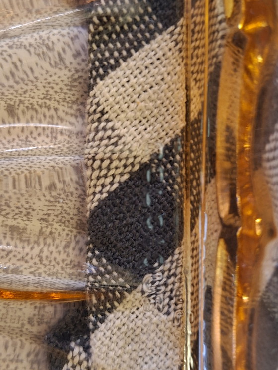 Image 1 of Plateau d'apéritif Val Saint Lambert art déco