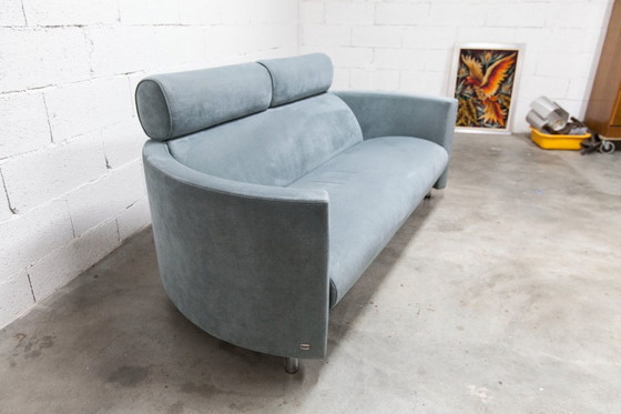 Image 1 of "Negresco" Sofa, designed by Bernard Massot for Neology France, in moiré velvet