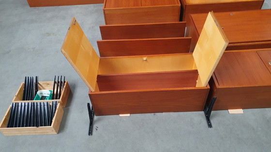 Image 1 of vintage wall unit deens modules teak 60s