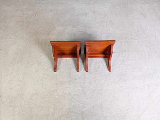 Original set of 2 Midcentury wall brackets Wall shelf teak 1960