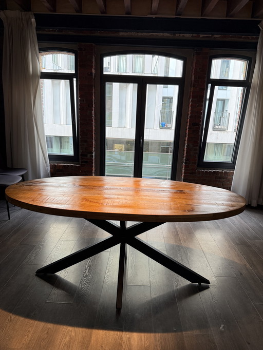 Oval table with spider leg - 180 cm - mango wood
