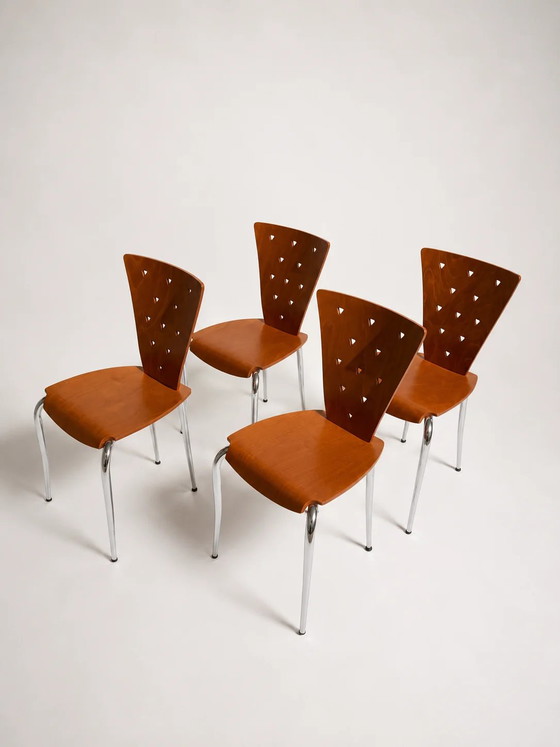 Salle à manger complète italienne vintage – Salles à manger complètes, Metal, Chrome, Italian Design (photo 4 of 9)
