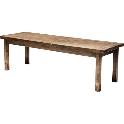 Vintage wooden dining table, France
