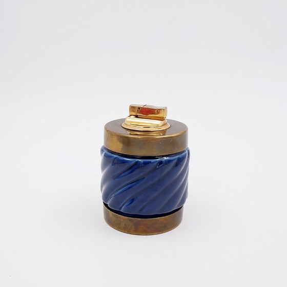 Image 1 of Ceramic and brass lighter by Tommaso Barbi, Italy, 1970s