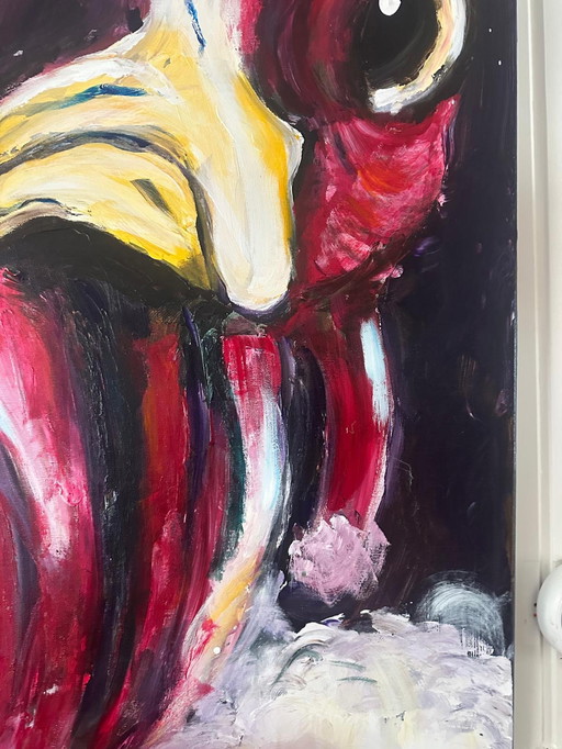 Kip met kop Karin Smits 100*100