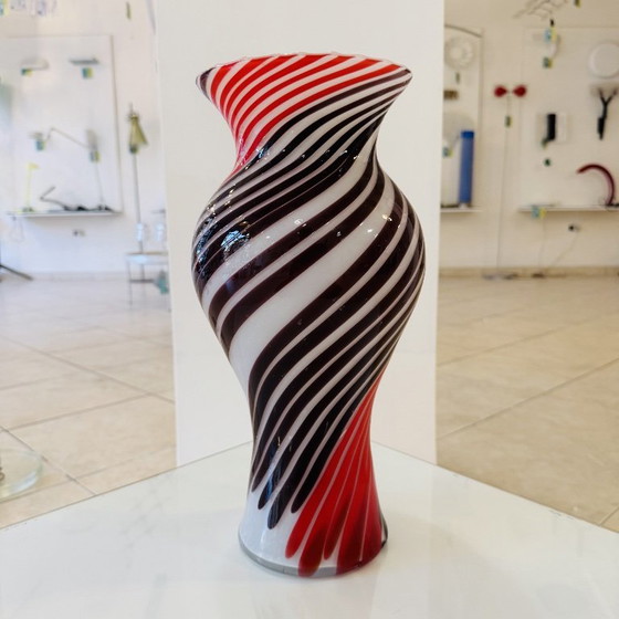 Vintage Murano vaas uit de jaren 70, veelkleurig, Italiaans design, Venetië – Plantenbak, Murano Glass (photo 7 of 8)