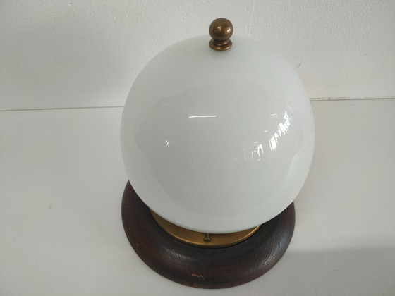 Image 1 of Plafonnier vintage spécial en verre opale (style Art Déco)