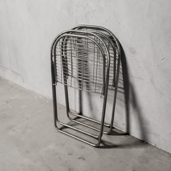 Image 1 of 1 van 2 design vintage chromen snarenklapstoelen Niels Gammelgaard Ikea