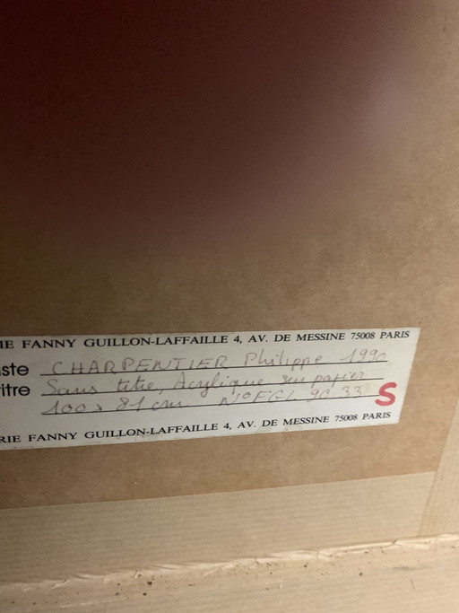 Acrilico su carta, 100x81 cm, con cornice – schilderijen tekeningen, Paper (photo 2 of 5)