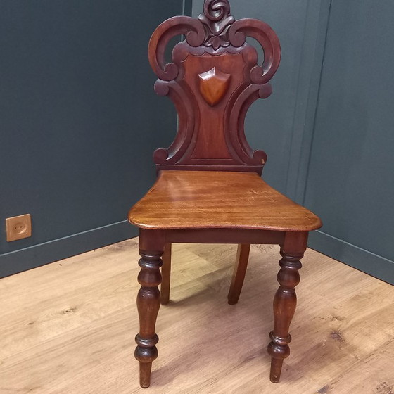 Image 1 of Antique English Hall Chair