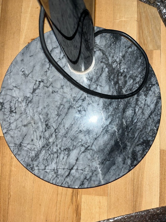 Image 1 of Vintage Cottex A-100 "Waterfall" Standerlampe – Mørk krom & Marmor (70'erne)