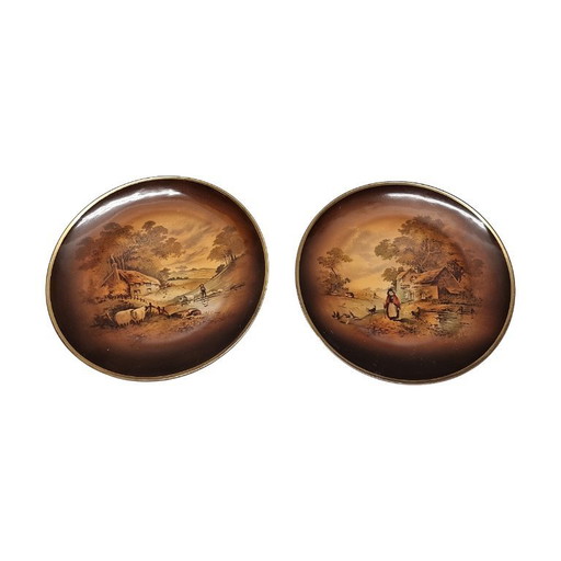 Vintage Bavarian porcelain plates, 2nd half of the 20th century