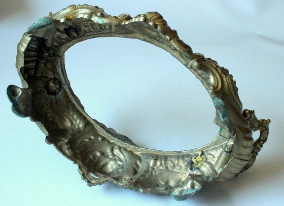 Image 1 of Jardinière Art Nouveau des années 1900, en laiton massif, soudée au feu, pièce artisanale