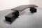 T96 directiehoekbureau in zwart gelakt hout, ontworpen door Osvaldo Borsani voor Tecno, jaren 1950. – Leather, polished steel