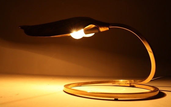 Image 1 of Sculpturale tafellamp/tafellamp van Tommaso Barbi voor Bottega Gadda, Italië, jaren 1970