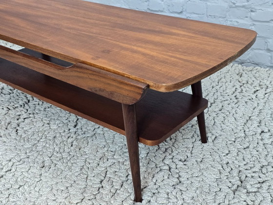 Image 1 of Mid-Century Design Rectangle Teak Wooden Coffee Table Attributed to Louis Van Teeffelen for Wébé, The Netherlands, 1960s.