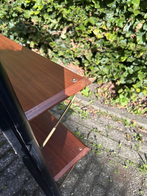 Vintage open boekenplanken wandsysteem a la Paul Cadovius – Wandrek, Metal, Wood (photo 13 of 14)