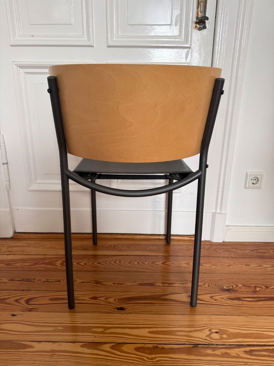 Lila Hunter Chair von Philippe Starck für XO, Esszimmerstühle, Holz, Leder, Schwarz, Modern (Foto 3 von 8)