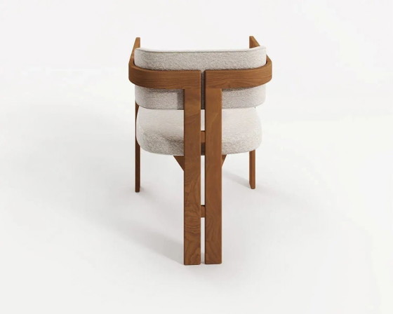 Solid Wood and Fabric Chair – Contemporary Elegance and Comfort 48x54x83cm – Dining chairs, Textile (photo 4 of 6)