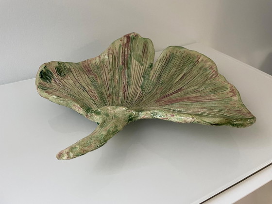 Image 1 of Pottery Bowl Of Ginko Biloba Leaf